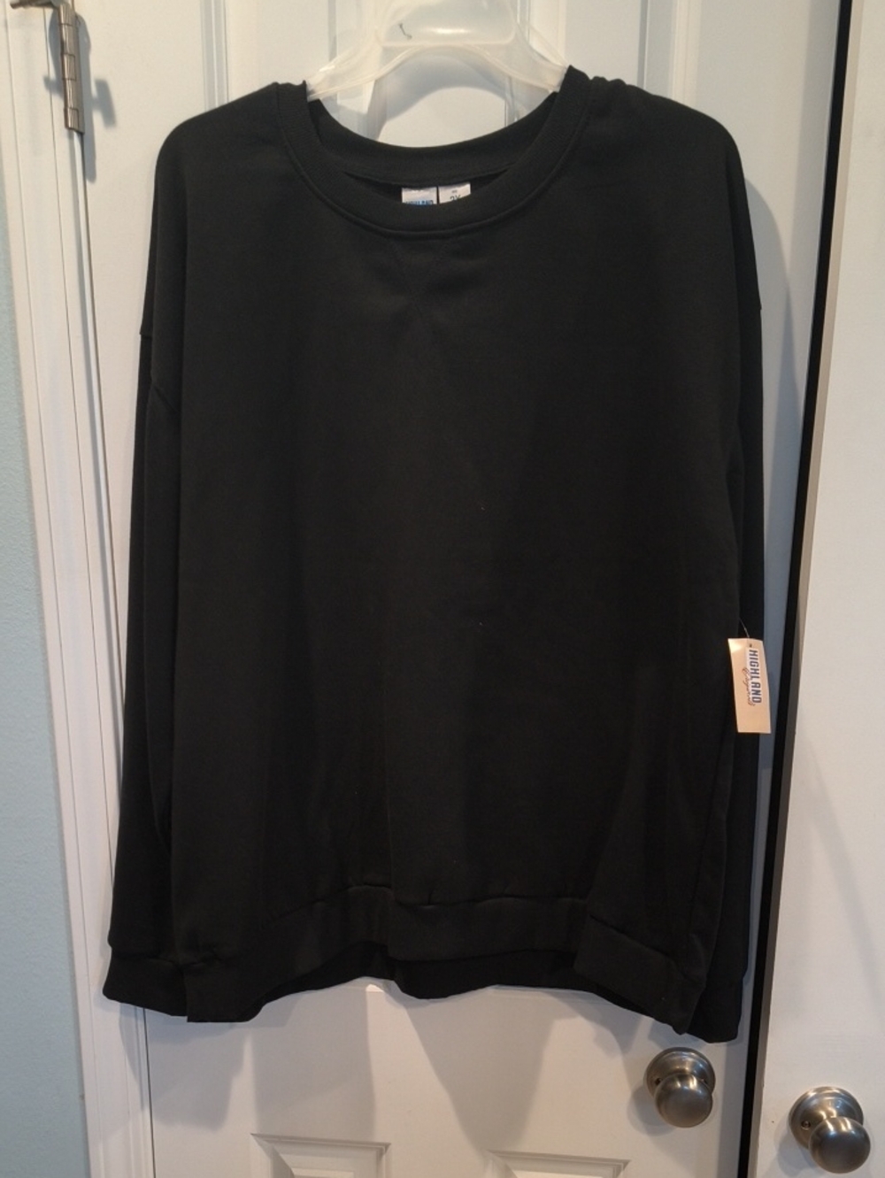Men's Black Crewneck Sweater - Minimal Everyday Pullover
